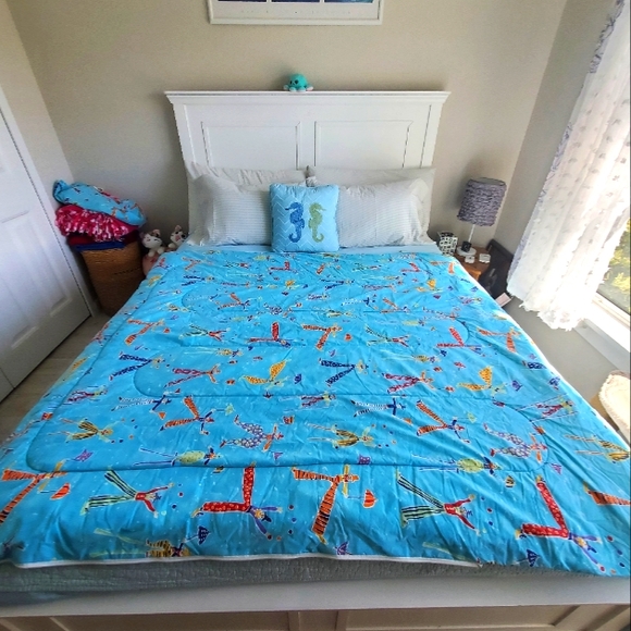 "Vintage" 90's Coming Home (Lands End) sleeping bag with pillow sham - Picture 9 of 12